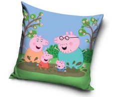 Peppa Pig Mud aksominis pagalvėlės užvalkalas, 40x40 cm