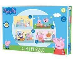Peppa Pig namų dėlionė 4 viename