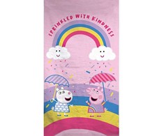 Peppa Pig pabarstytas vonios rankšluostis, paplūdimio rankšluostis 70x140cm