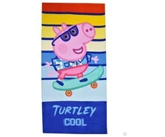 Peppa Pig „Pagauk bangą“ rankšluostis, paplūdimio rankšluostis 70x140cm