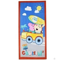 Peppa Pig „Pagauk bangą“ rankšluostis, paplūdimio rankšluostis 70x140cm