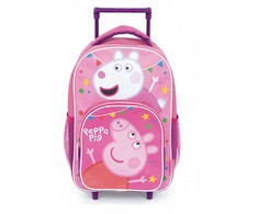 Peppa Pig Party vaikiška kuprinė su ratukais, krepšys 36 cm