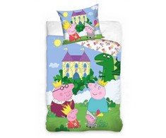 Peppa Pig pasakotojo patalynės komplektas 140√π200cm, 70√π90cm