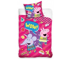 Peppa Pig patalynės užvalkalas 140–200 cm, 70–90 cm