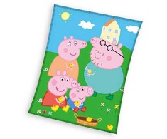 Koc narzuta su mikrofibry 150x200 Świnka Pappa kolorowy 4272 C23