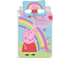 Patalynė bawełniana 100x135 Świnka Peppa 7506