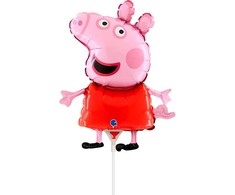 Peppa Pig raudonas mini folijos balionas 35 cm (WP)