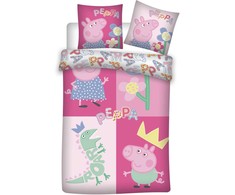 Peppa Pig Roar vaikiška patalynės komplektas 100√ó135cm, 40√ó60cm