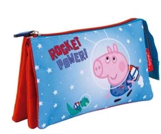 Peppa Pig Rocket 3 skyrių pieštukų dėklas 21 cm