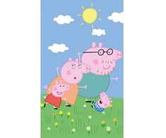 Peppa Pig šeimos rankšluostis, veido rankšluostis, rankšluostis 30x50 cm