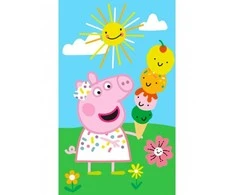 Peppa Pig Summer Time rankšluostis, veido rankšluostis, rankšluostis 30x50 cm