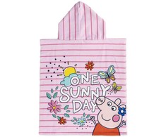 Peppa Pig „Sunny Day“ paplūdimio rankšluostis, pončas, 50 x 115 cm