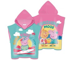 Peppa Pig Sunshine paplūdimio rankšluostis pončas 55x110cm (greitai džiūstantis)