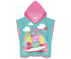 Peppa Pig Sunshine paplūdimio rankšluostis pončas 55x110cm (greitai džiūstantis)