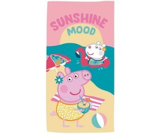 Peppa Pig Sunshine vonios rankšluostis, paplūdimio rankšluostis 70x140cm (greitai džiūstantis)