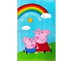 Peppa Pig Together rankšluostis, veido rankšluostis, rankšluostis 30x50 cm