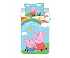 Patalynės komplektas Patalynė bawełniana 100x135 Świnka Peppa Pig 8228 do łóżeczka dziecięca poszewka 40x60 JF 02