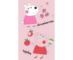 Peppa Pig vaisių rankšluostis, veido rankšluostis, rankšluostis 30x50 cm
