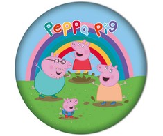 Peppa Pig vaivorykštės formos dekoratyvinė pagalvėlė, 40 cm, aksominė