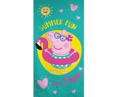 Peppa Pig vasaros rankšluostis, paplūdimio rankšluostis 70x140cm (greitai džiūstantis)