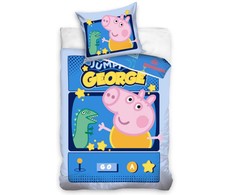 Peppa Pig žaidimų automatų patalynės užvalkalas 140–200 cm, 70–80 cm