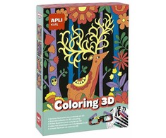 APLI Kids 3D spalvinimo rinkinys su akiniais – Gyvūnai