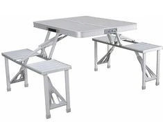 Pikniko stalas Marbueno Pilka 136 x 67 x 85 cm Aliuminis