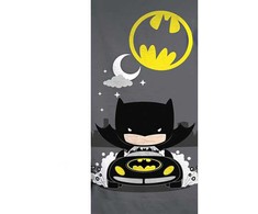 Pilkas „Batman“ rankšluostis, paplūdimio rankšluostis 70x140 cm