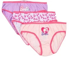 Pink Barbie Rožinė Shadow vaikiški apatiniai ir kelnaitės, 3 vnt. pakuotėje, 6-8 metų amžiaus / 116-128 cm