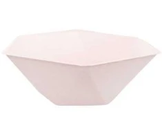 Pink „Colour Vert Decor Rožinė“ šešiakampės gilios lėkštės, 6 vnt., 15,8 cm