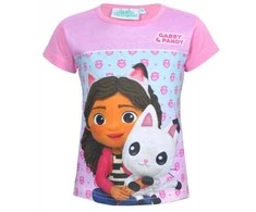 Pink Gabby's Dollhouse Pandy Light Rožinė Pandy Light Rožinė vaikiška trumpomis rankovėmis palaidinė, 2 metai