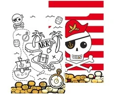 Riethmuller Europe Piratų žemėlapio dovanų maišelių rinkinys, 8 vnt.
