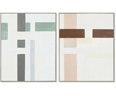 Plakatas Paveikslas Home ESPRIT Abstraktus Miesto 82,2 x 4,5 x 102 cm (2 vnt.)