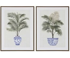 Plakatas Paveikslas Home ESPRIT Delnai 60 x 4 x 80 cm (2 vnt.)