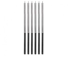 Party Deco ¦wieczki urodzinowe Platinum sidabrinė 14,5cm 6szt