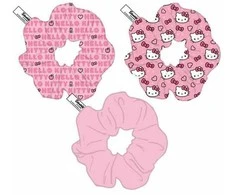 Plaukų gumytės Hello Kitty Fuksija 3 Dalys