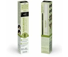 Naturtint Instant Root Retouch Laikinas žilų plaukų retušavimas 2 in 1 Juodas, 10 ml