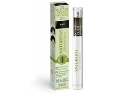 „Naturtint“ momentinė šaknų retušavimo 2 viename laikina žilų plaukų retušavimo priemonė, tamsiai ruda, 10 ml