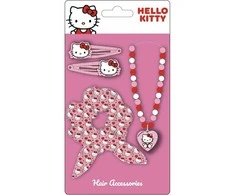 Plaukų papuošalai Hello Kitty Rožinė 4 Dalys