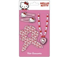 Plaukų papuošalai Hello Kitty Rožinė 4 Dalys