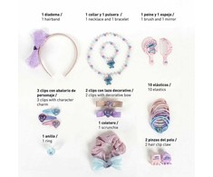Plaukų papuošalai Stitch Rožinė 24 Dalys