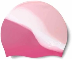 Speedo vaikiškas silikoninis dangtelis Speedo MULTI COLOR SILC CAP JU austrė/balta/ skaistalai