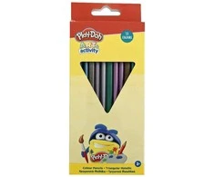 „Play-Doh Art Metallic“ trikampių spalvotų pieštukų rinkinys, 12 vnt.