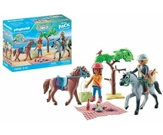 PLAYMOBIL HORSES OF WATERFALL Amelios ir Beno jodinėjimas paplūdimyje 71470
