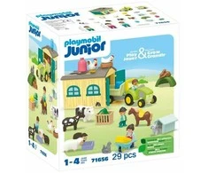 Playmobil Rinkinys su jaunesniais figūrėlėmis 71656 Farm Adventure su traktoriumi, priekaba ir gyvūnais