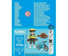 Playmobil Dviratininkas su visureigių dviračiu ir medžio kelmu