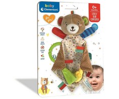Clementoni barškutis - pliušinis minkštas apklotėlis su rankena - meškiukas