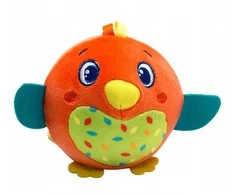 Pliušinis „Peachy Bird“ kamuoliukas, barškutis kūdikiams „Clementoni“