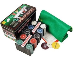Pokerio rinkinys 200 žetonų su kortomis ir kilimėliu