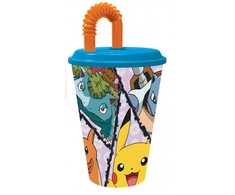 Pok√©mon Battle šiaudelio formos puodelis, plastikinis, 430 ml
